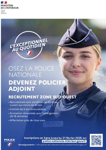 Recrutement Police Nationale