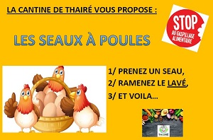 Restauration scolaire - Seaux à poules - Thairé